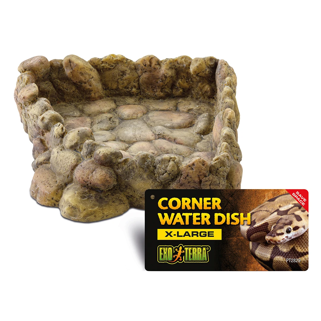 EX CORNER WATER DISH XL - 26x30,5x6cm Bruin 1 EX CORNER WATER DISH XL - 26x30,5x6cm Bruin