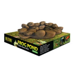 EX Frog Kiezelsteen Waterschaal S - 75ml - 5,5x14,5x13cm Bruin