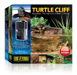 EX TURTLE CLIFF TERRARIUM MET FILTER + ROTS M - 27,5x23x27,5cm