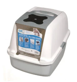 CA KATTENTOILET MET DAK 55x40x45CM Grijs