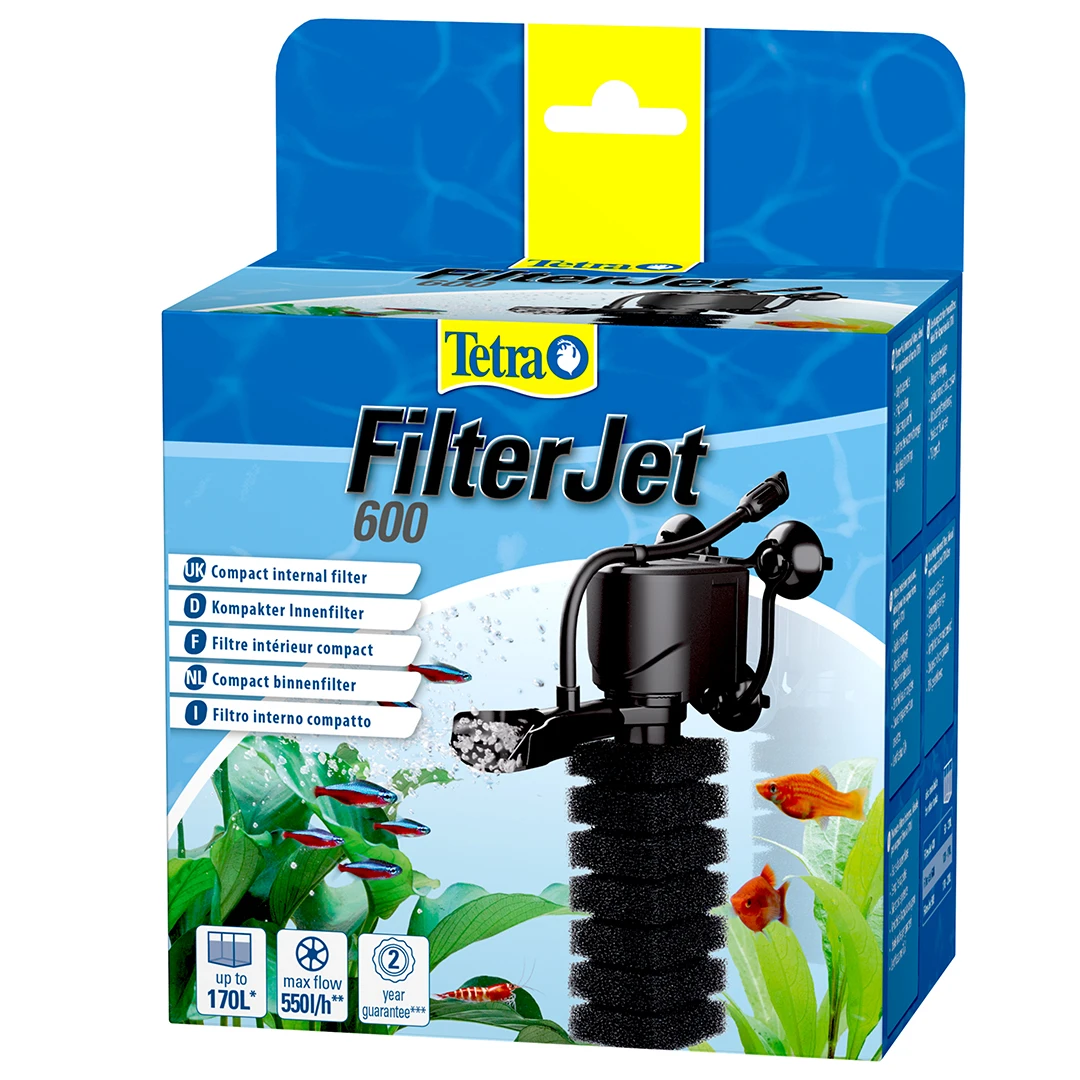 Tetra TEC FILTERJET 600 BINNENFILTER 600 / 120-170L - 14,8x9,2x14,3cm Zwart 1 Tetra TEC FILTERJET 600 BINNENFILTER 600 / 120-170L - 14,8x9,2x14,3cm Zwart