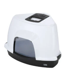 CAT HOUSE PRISM 60/HOEK M - 38x56x40CM Zwart