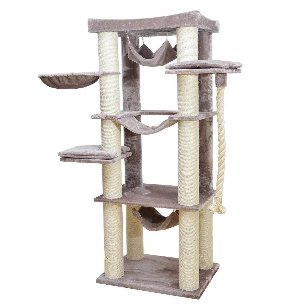 Krabpaal Cambridge 80x60x197cm Grijs 1 Krabpaal Cambridge 80x60x197cm Grijs