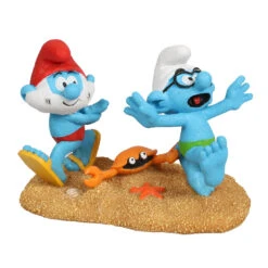 Smurfen Strand Grote Smurf & Brilsmurf 11,5x6,8x8cm Meerkleurig