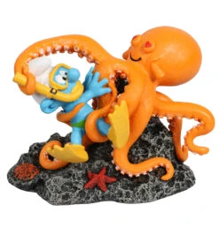 Smurfen Onder Water Octopus 13,4x7,9x9,8cm Meerkleurig
