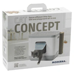 Gesloten Kattentoilet Cat Concept 48x40x49cm Grijs