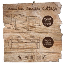 WOODLAND KONIJNENHOK SNOOZER COTTAGE 161x60x73CM -Hond | Kat Winkel 5414365067007 drw webl1