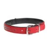 CRYSTAL CHIC KUNSTLEER HALSBAND 35-42cm/19mm Rood