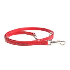 CRYSTAL CHIC KUNSTLEER DUO LEIBAND 100-200cm/16mm Rood