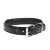 CHIC KUNSTLEER HALSBAND 33-38cm/19mm Zwart