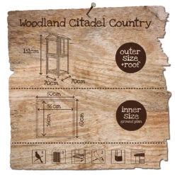 Woodland Volière Citadel Country 70x70x151cm -Hond | Kat Winkel 5414365257439 drw webl1