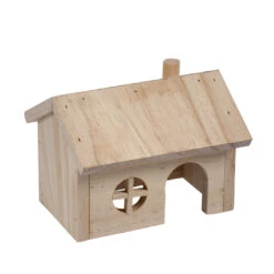 KNAAGDIEREN HOUTEN LODGE PUNTDAK 15x11x12CM
