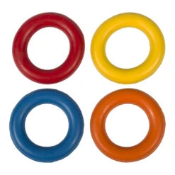 Dogtoy Rubber Ring Mix L - 15cm 4 Stuks