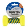 Dogtoy Dumbell Met Touw 14x7cm Blauw/geel