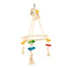 Birdtoy Kleurrijke Piramide Met Blokjes & Touw 35x35x73cm Gemengde Kleuren