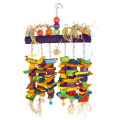 KLEURRIJKE HOUTEN SPEELMOBIEL 66x42cm