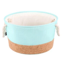 Guava Cork & Poly Mand Rond L - 45x45x25cm Groen
