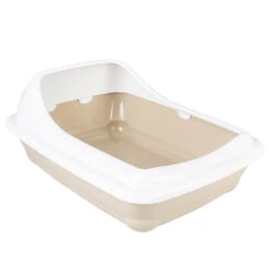 Kattentoilet Birba Met Rand L - 56x39x21,5cm Mocaccino