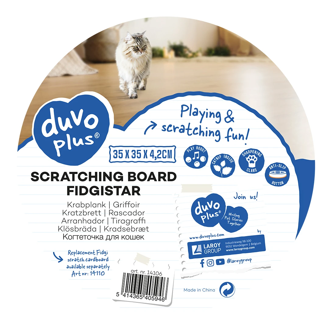 Krabplank Fidgistar 35x35x4,2cm Bruin 3 Krabplank Fidgistar 35x35x4,2cm Bruin - Afbeelding 3