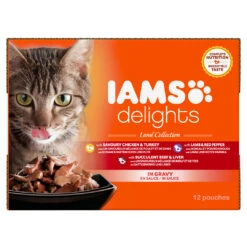 2x IAMS Delights Collectie In Saus Kattenvoer 12x85 Gr
