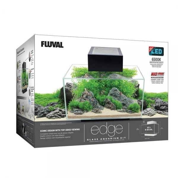 FLUVAL EDGE I 2.0 AQUARIUMKIT 23L 43x26x36cm Wit 2 FLUVAL EDGE I 2.0 AQUARIUMKIT 23L 43x26x36cm Wit - Afbeelding 2
